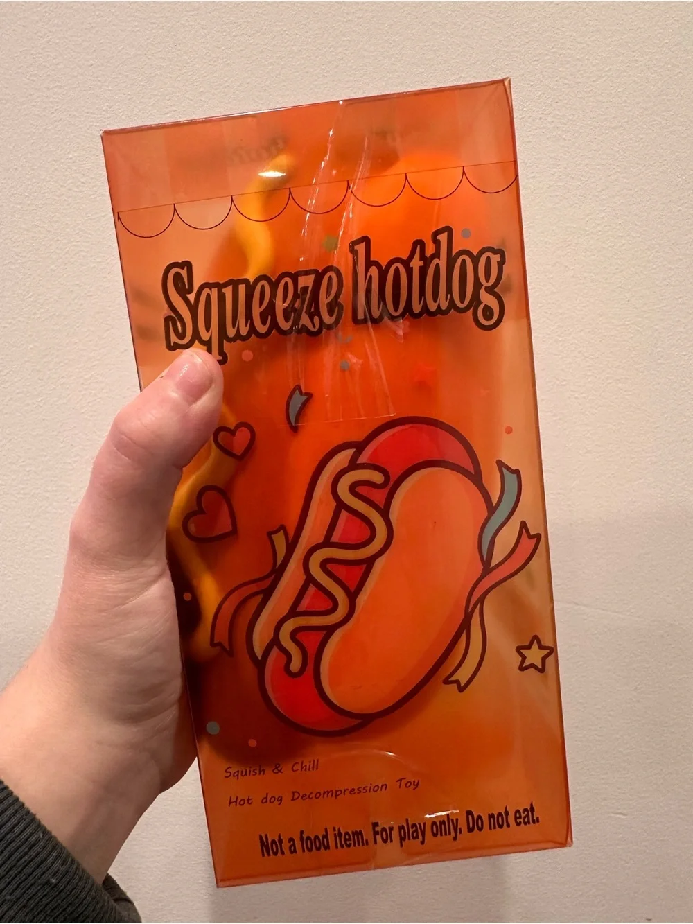 🌭 Viral TikTok Jumbo Hotdog Squishy GIANT Sensory Fidget Stress Toy NWT Sealed